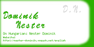 dominik nester business card